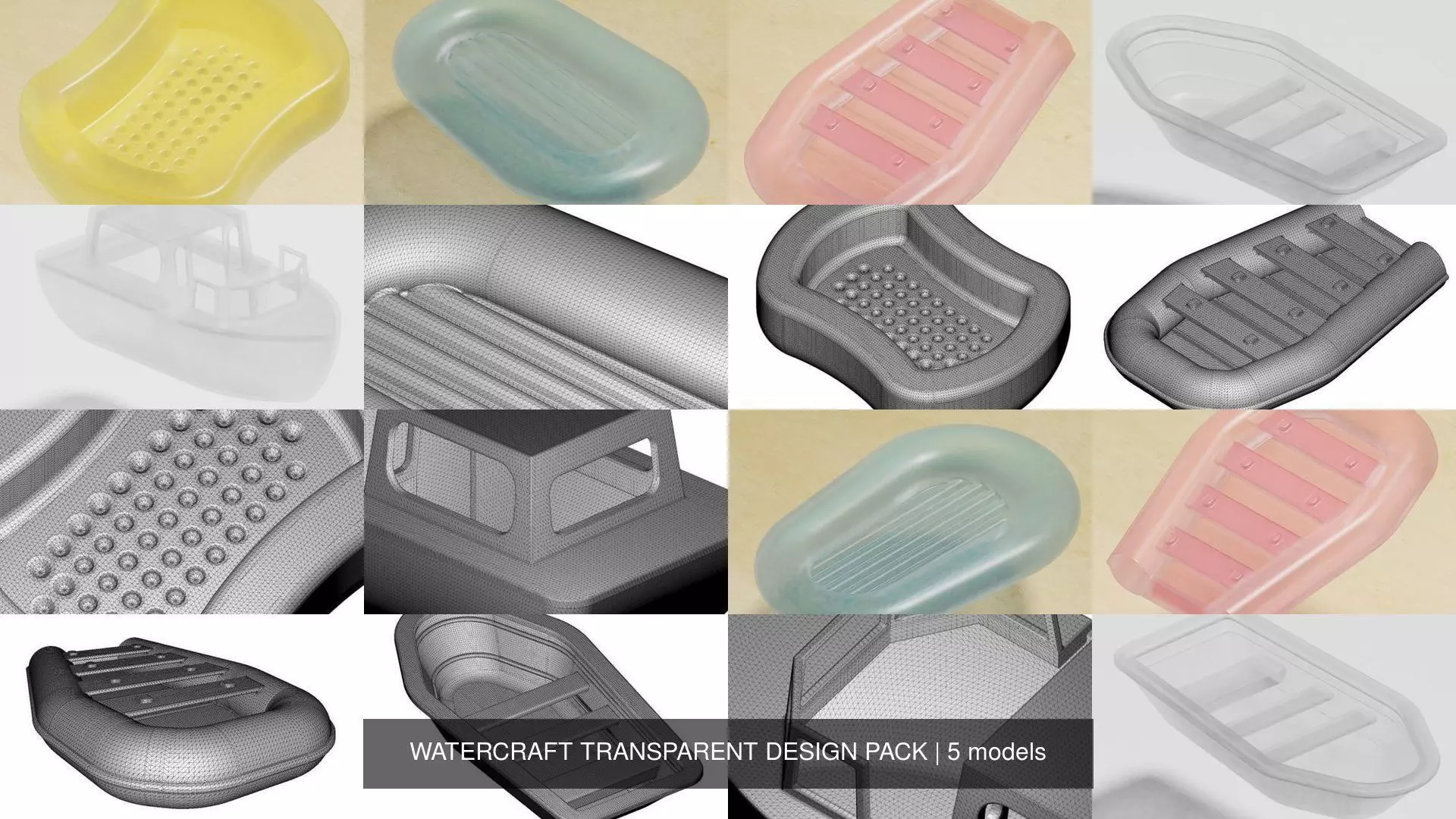 WATERCRAFT TRANSPARENT DESIGN PACK 3D Model Collection_0