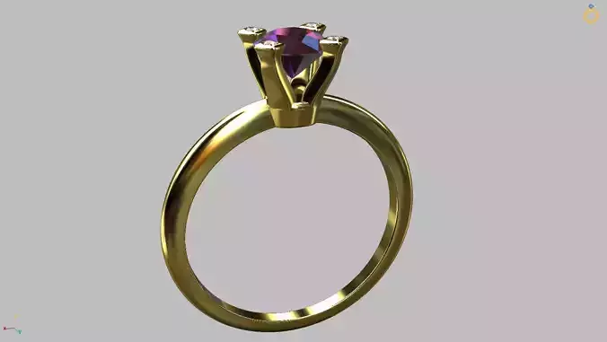 6 00mm Gemstone Solitaire Ring