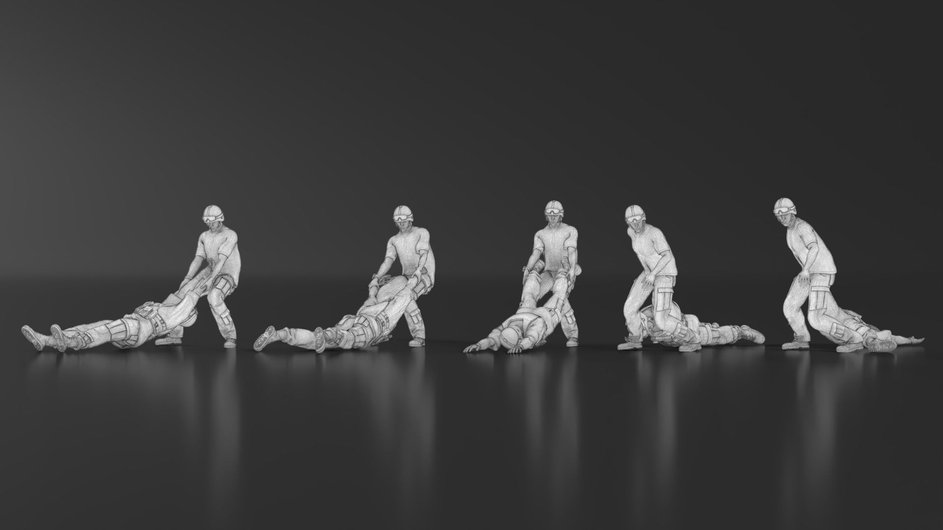 wounded soldier 3D print model_14