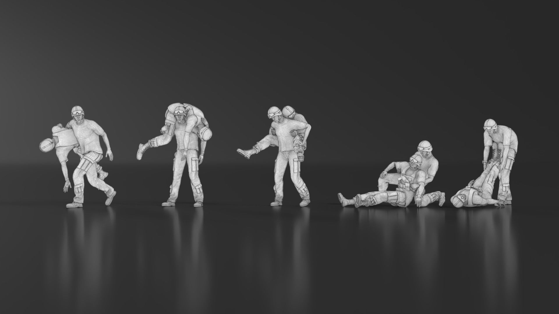 wounded soldier 3D print model_17