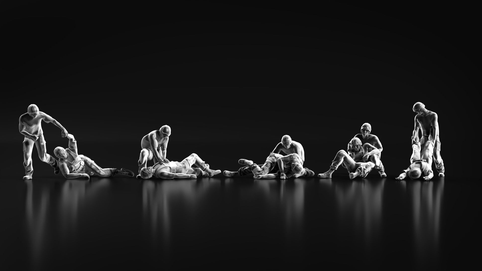 wounded soldier 3D print model_3