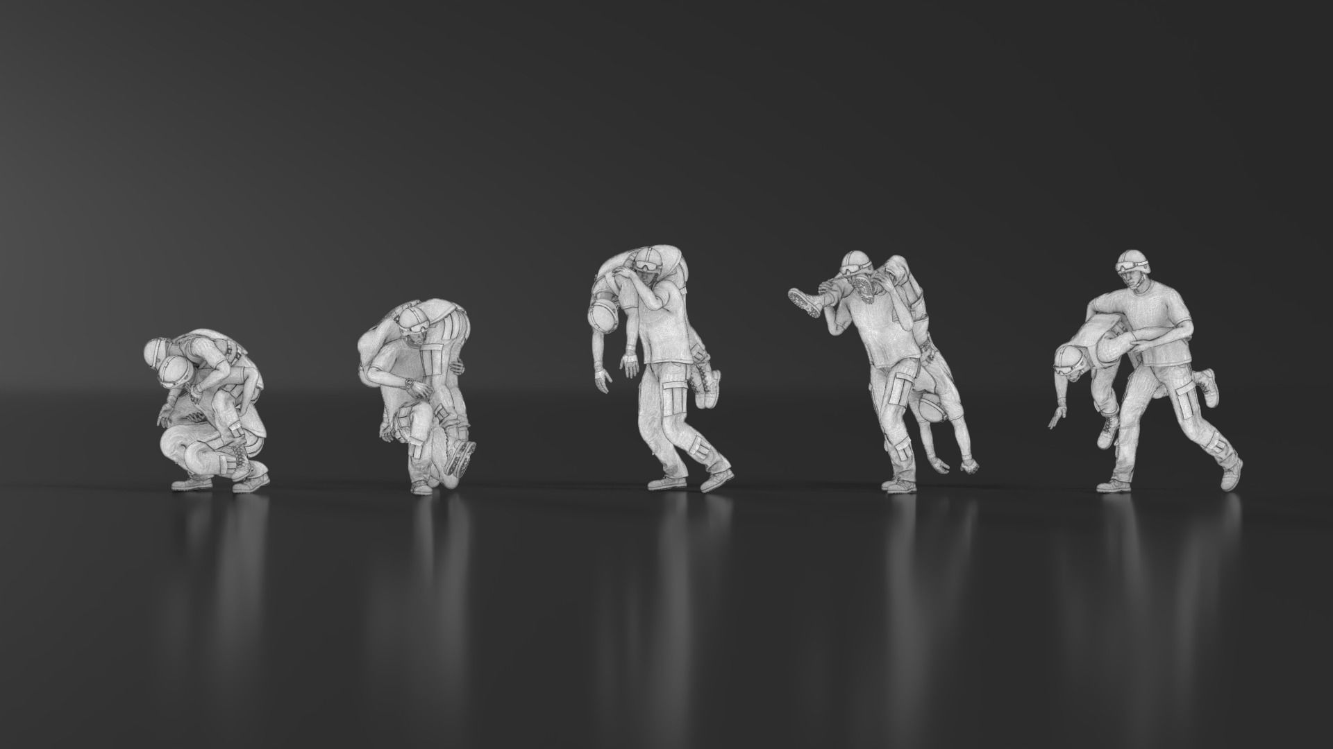 wounded soldier 3D print model_23