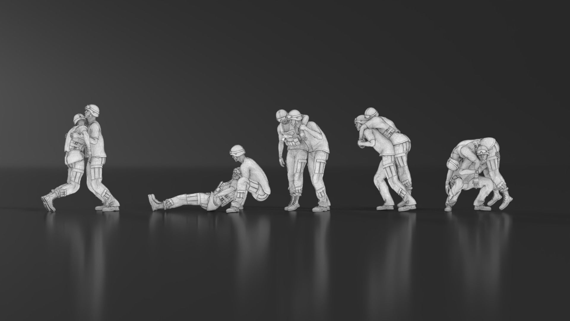 wounded soldier 3D print model_22