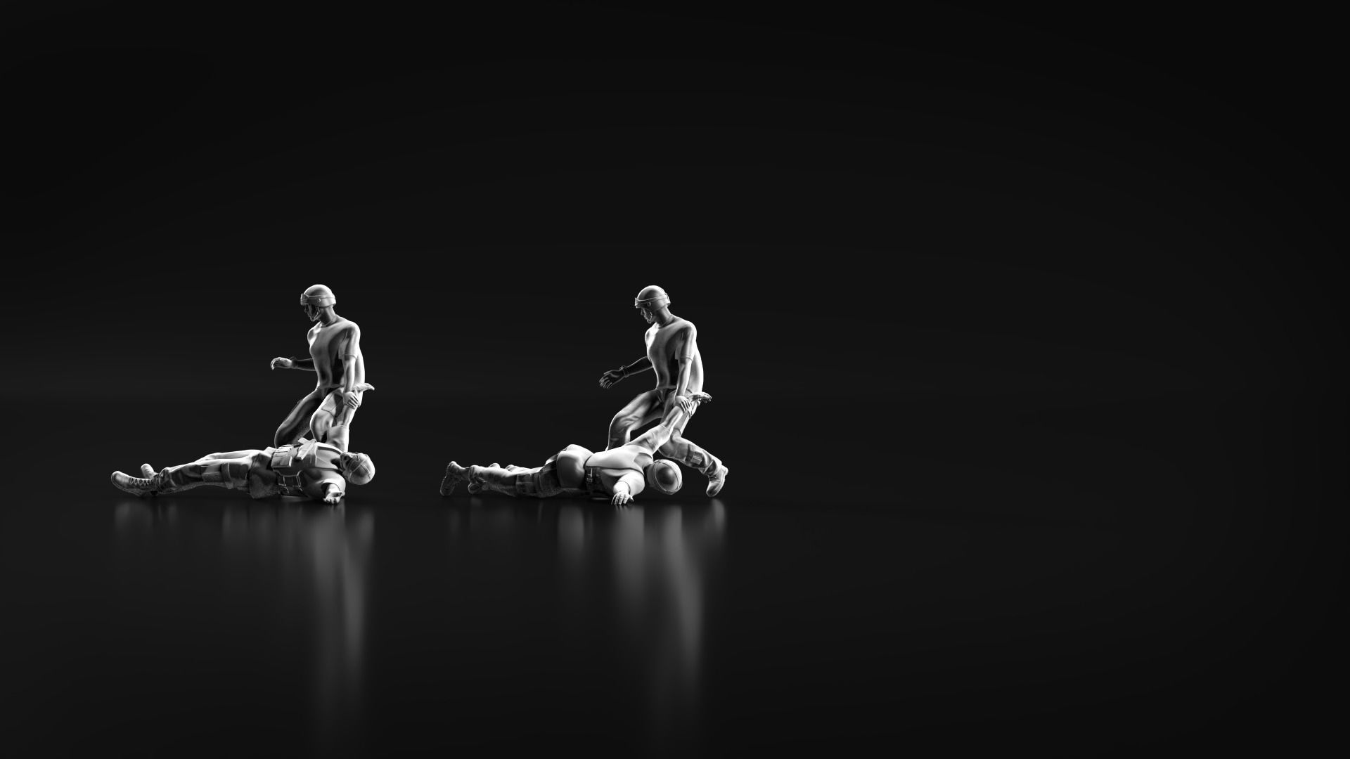 wounded soldier 3D print model_6