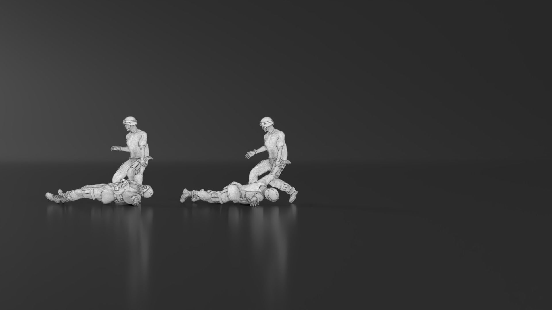 wounded soldier 3D print model_16