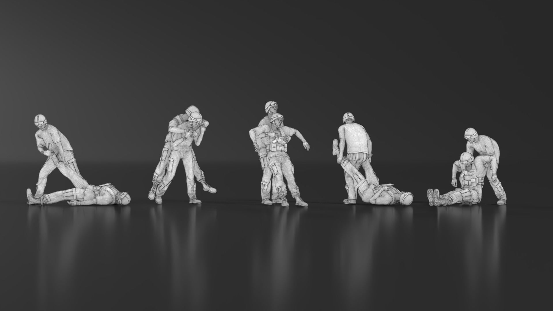 wounded soldier 3D print model_21
