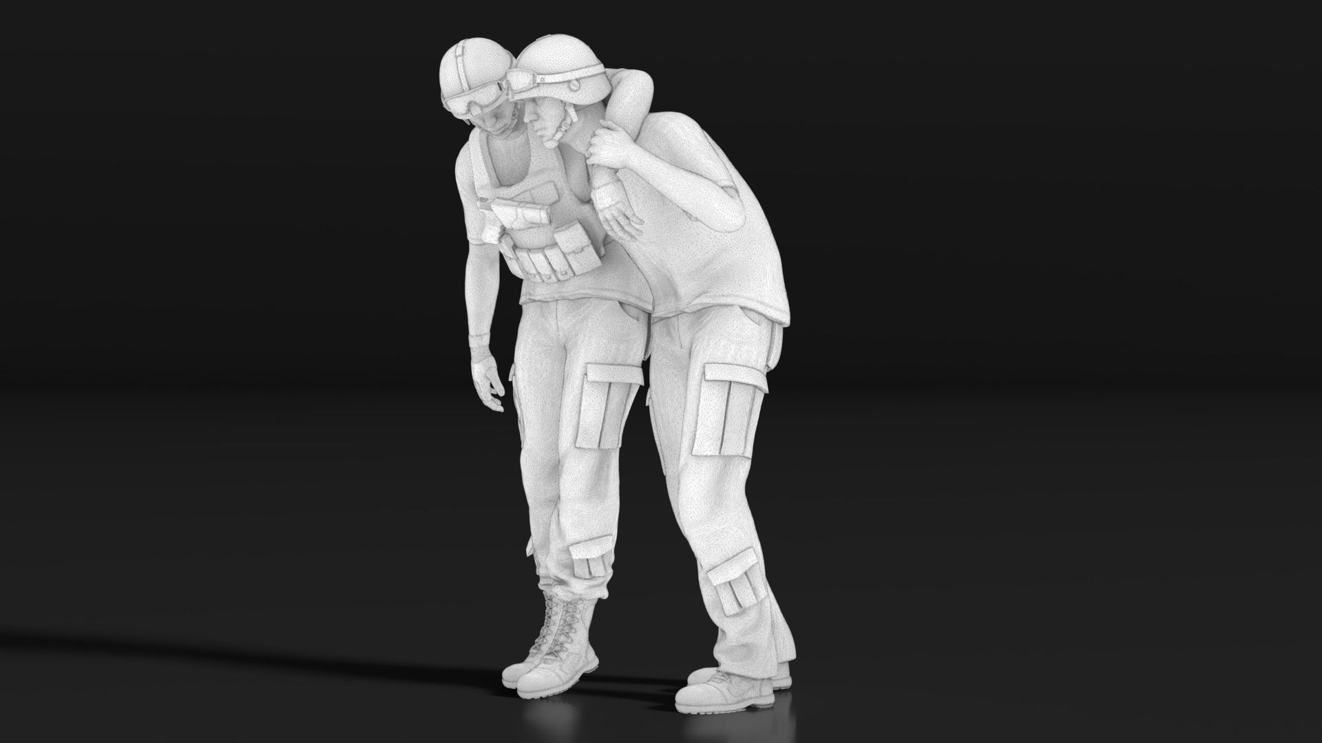 wounded soldier 3D print model_19