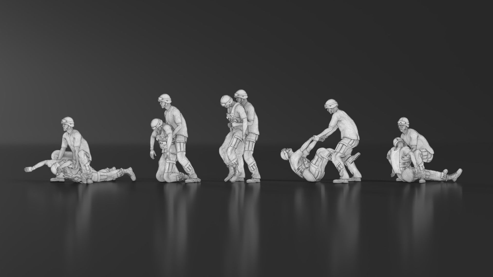 wounded soldier 3D print model_20