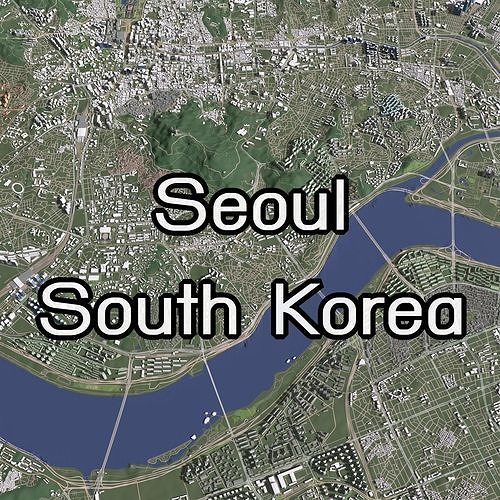 Seoul South Korea - city and urban 3D model