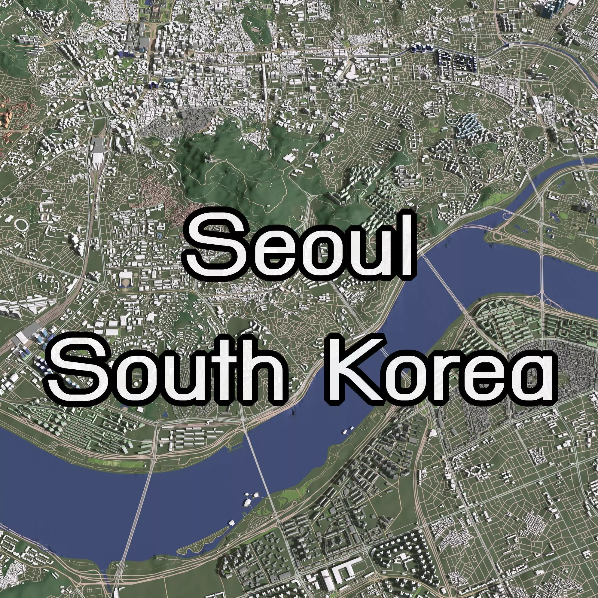 Seoul South Korea - city and urban 3D model