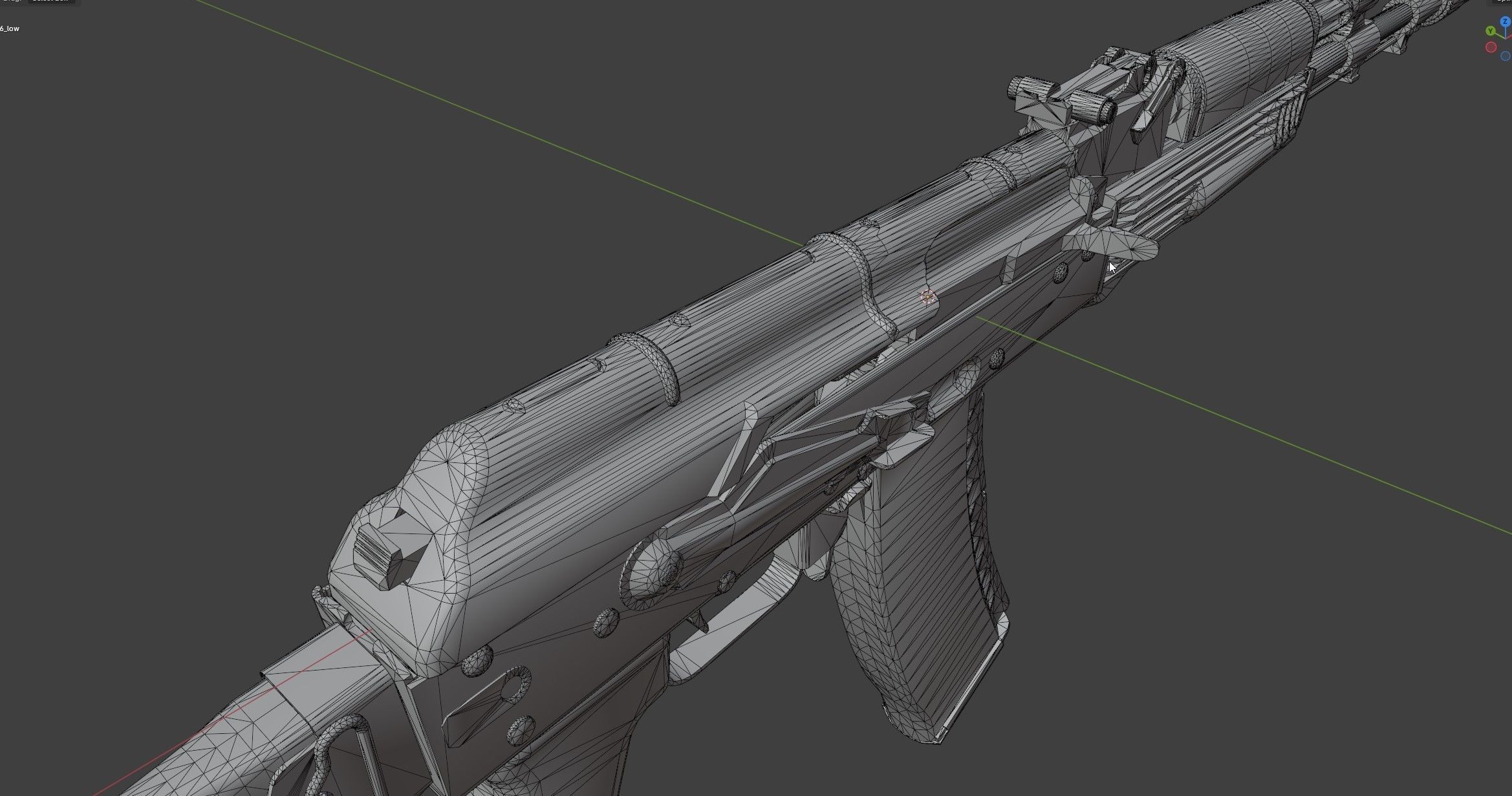 AKS74 Low-poly 3D model_10
