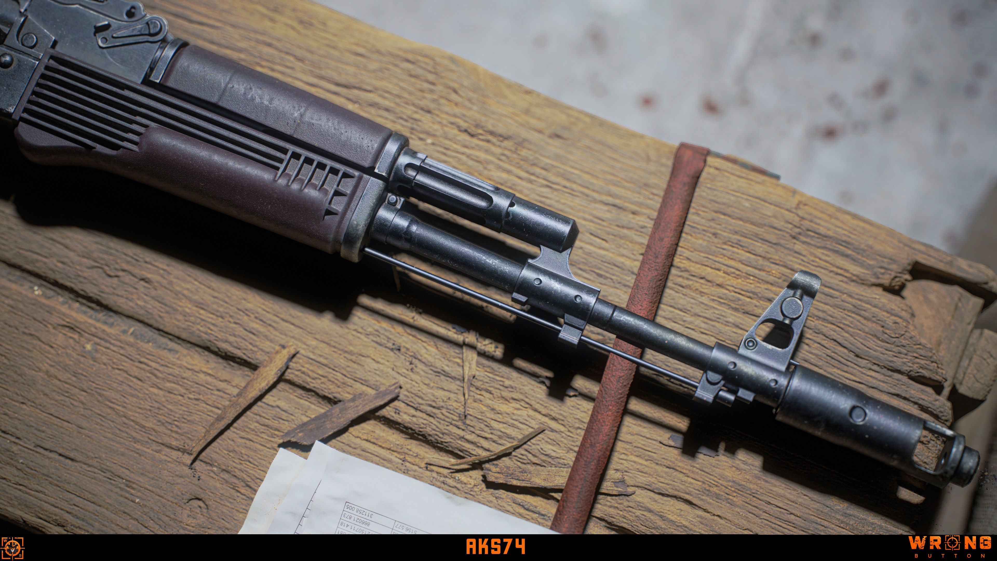 AKS74 Low-poly 3D model_4