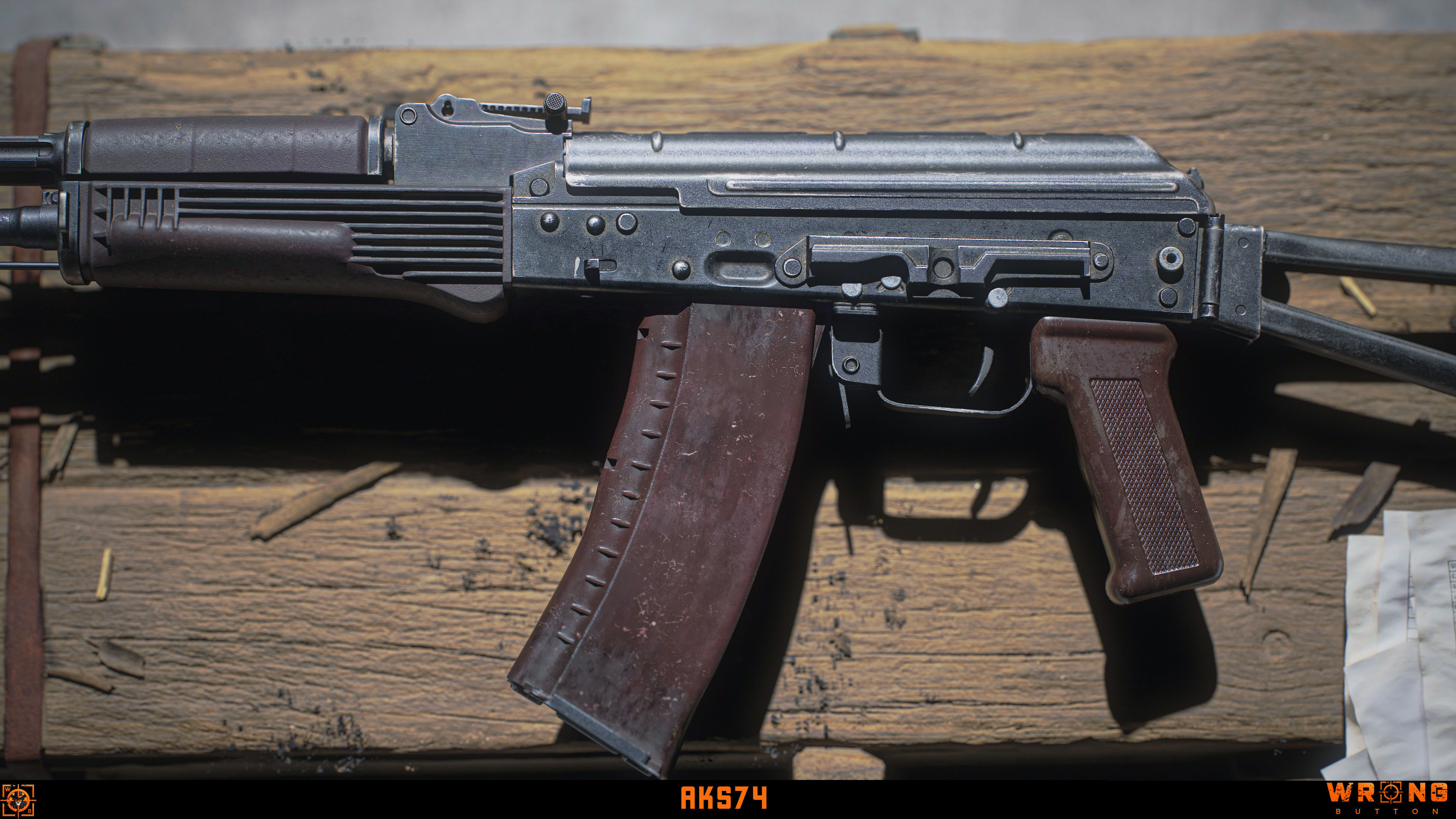 AKS74 Low-poly 3D model_7