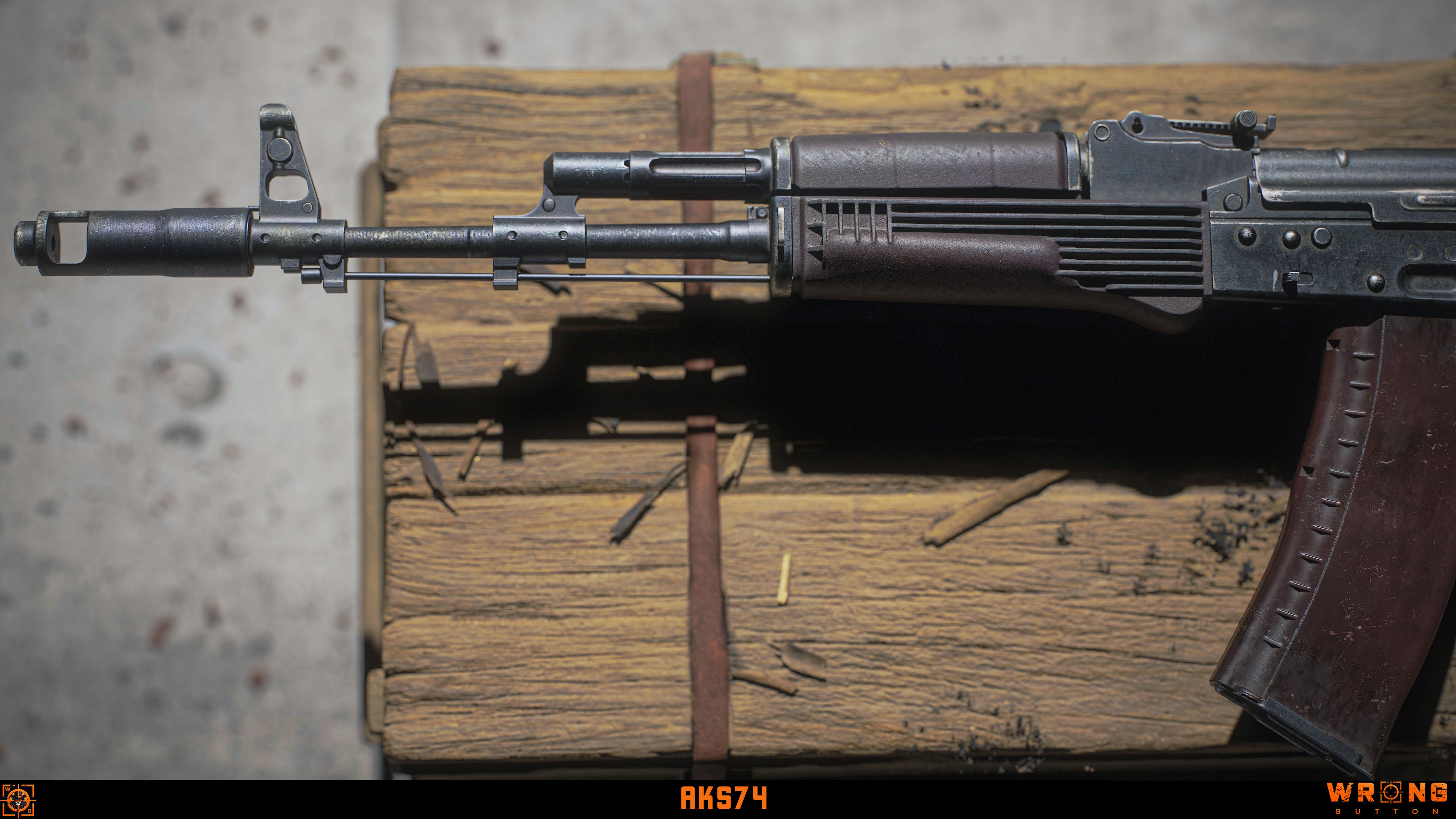 AKS74 Low-poly 3D model_2