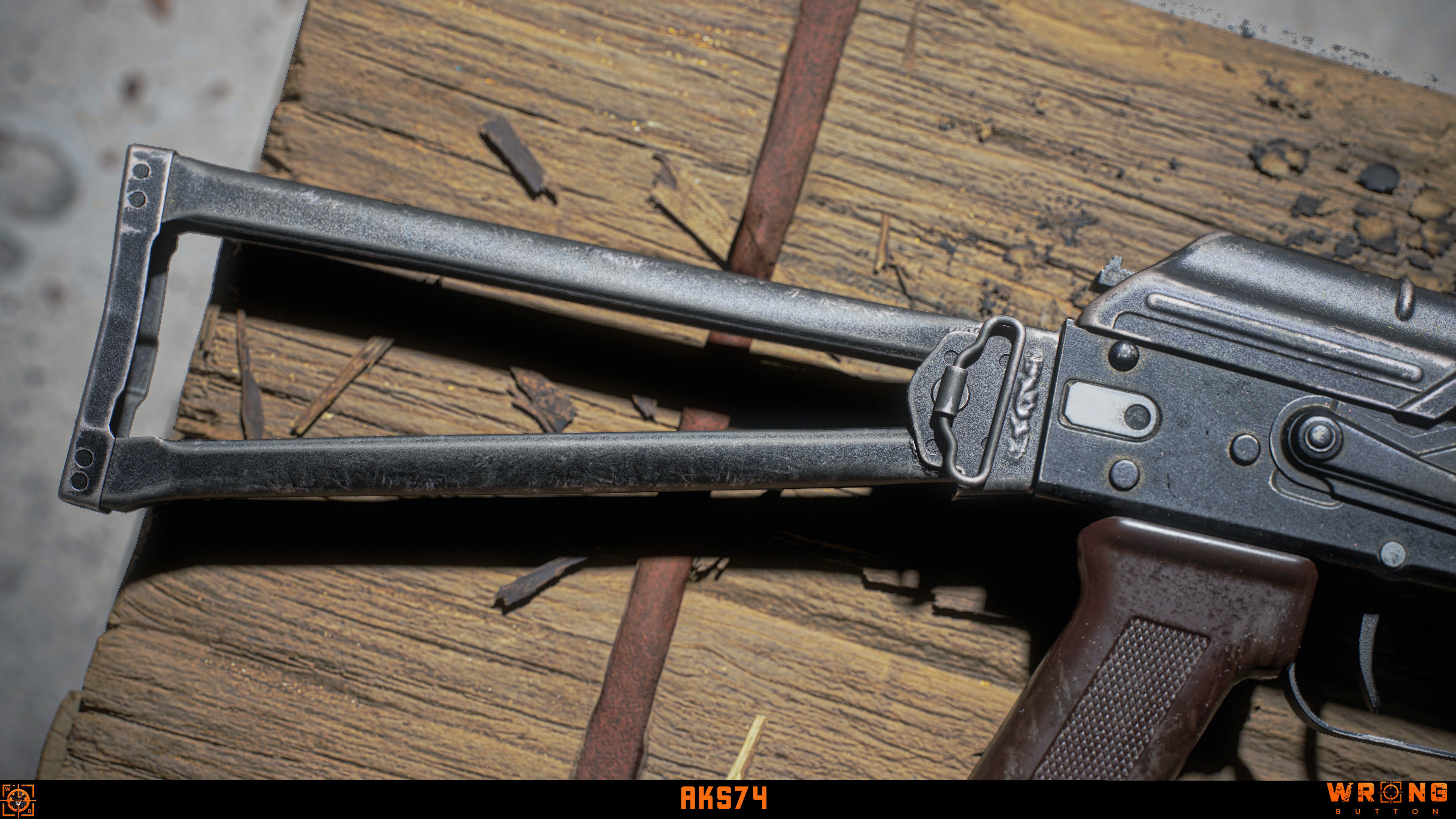 AKS74 Low-poly 3D model_5