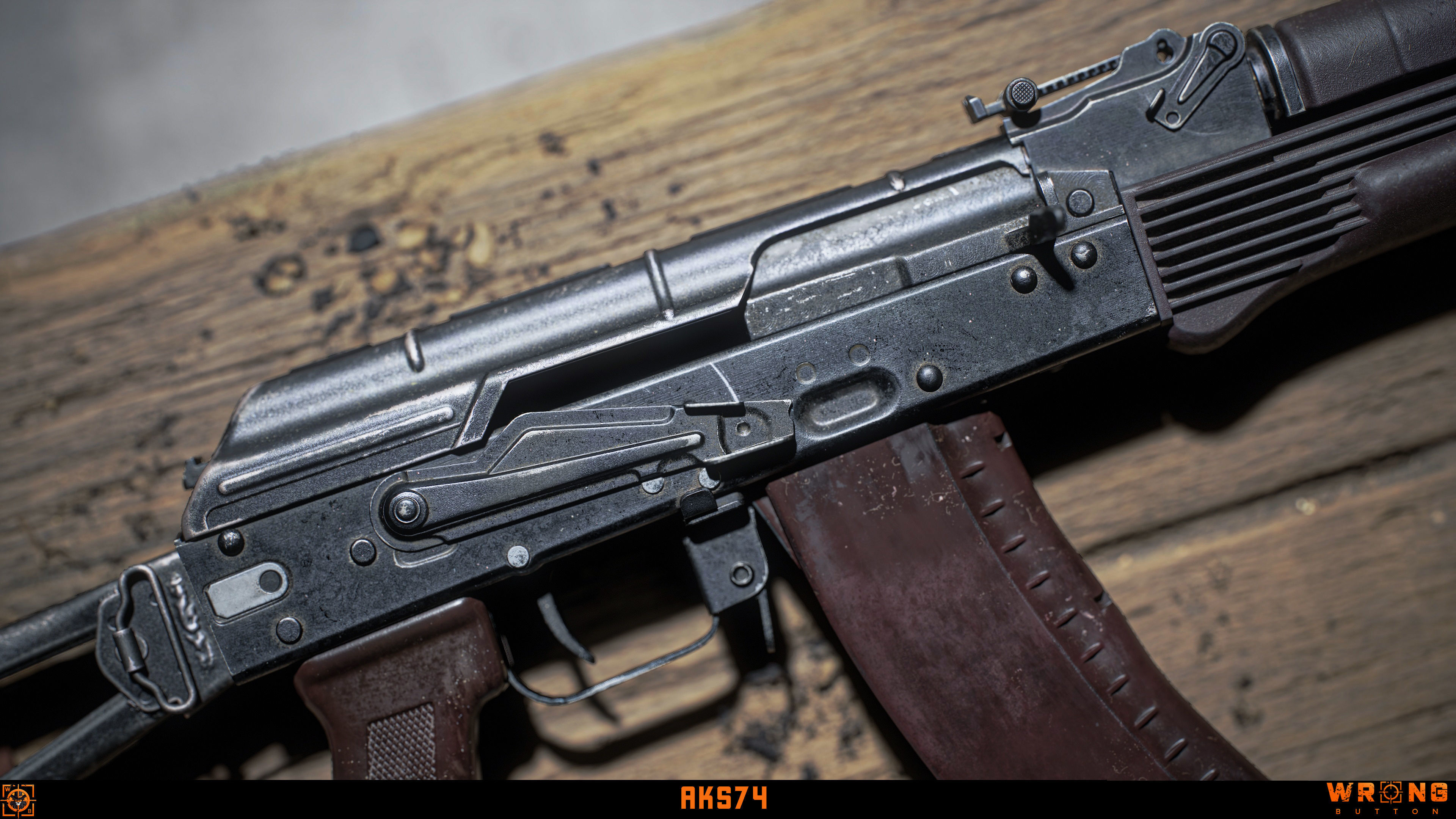 AKS74 Low-poly 3D model_3