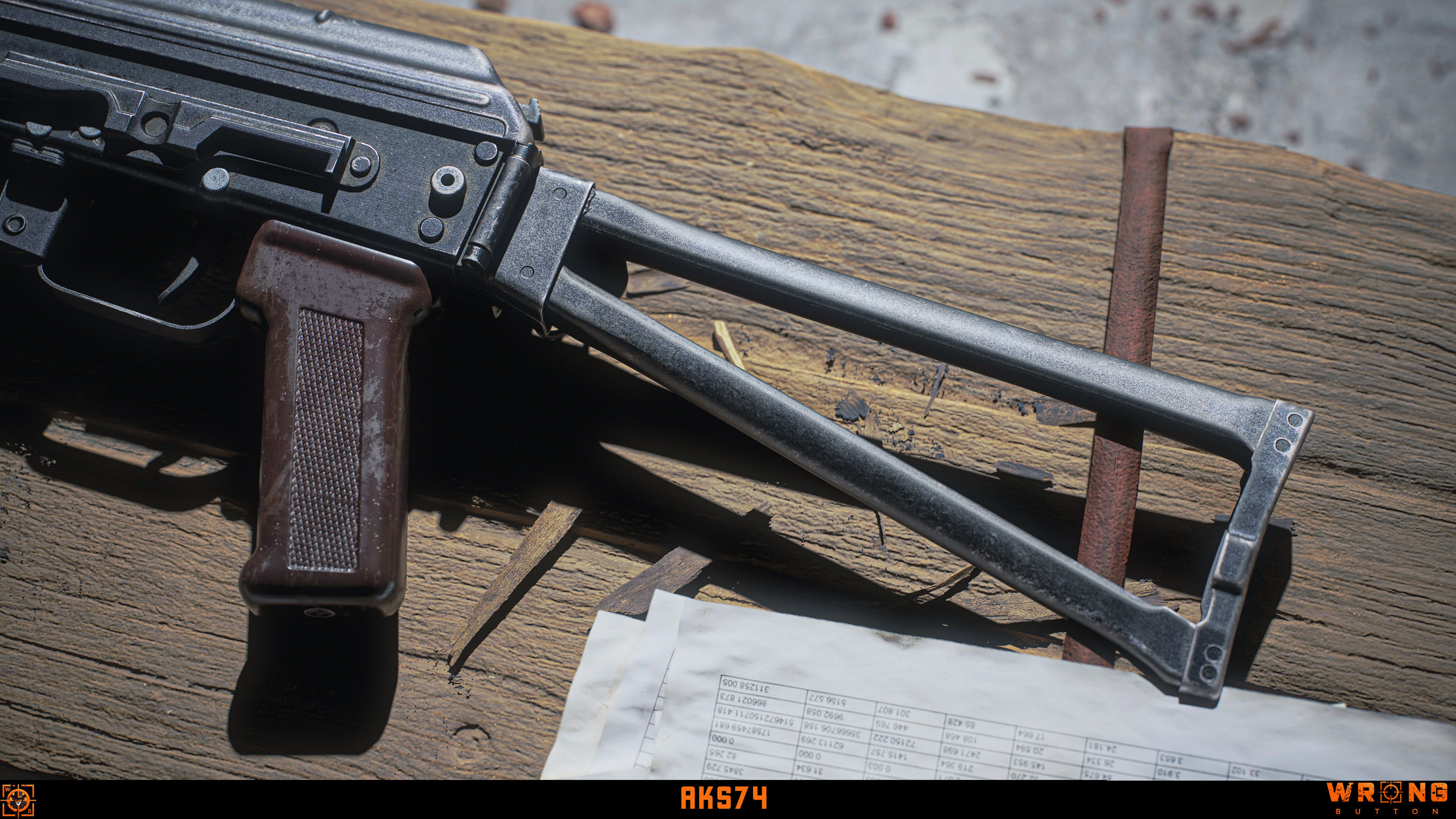 AKS74 Low-poly 3D model_8