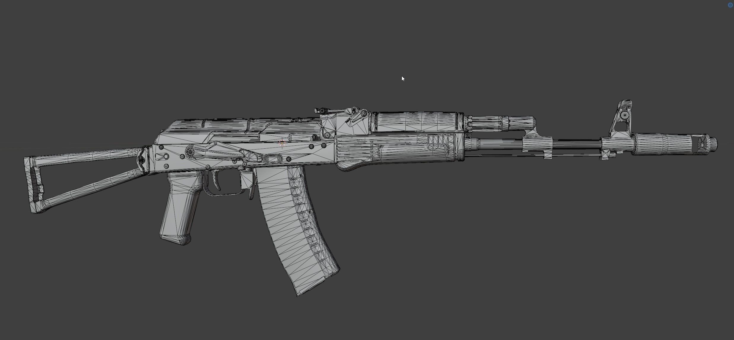 AKS74 Low-poly 3D model_11