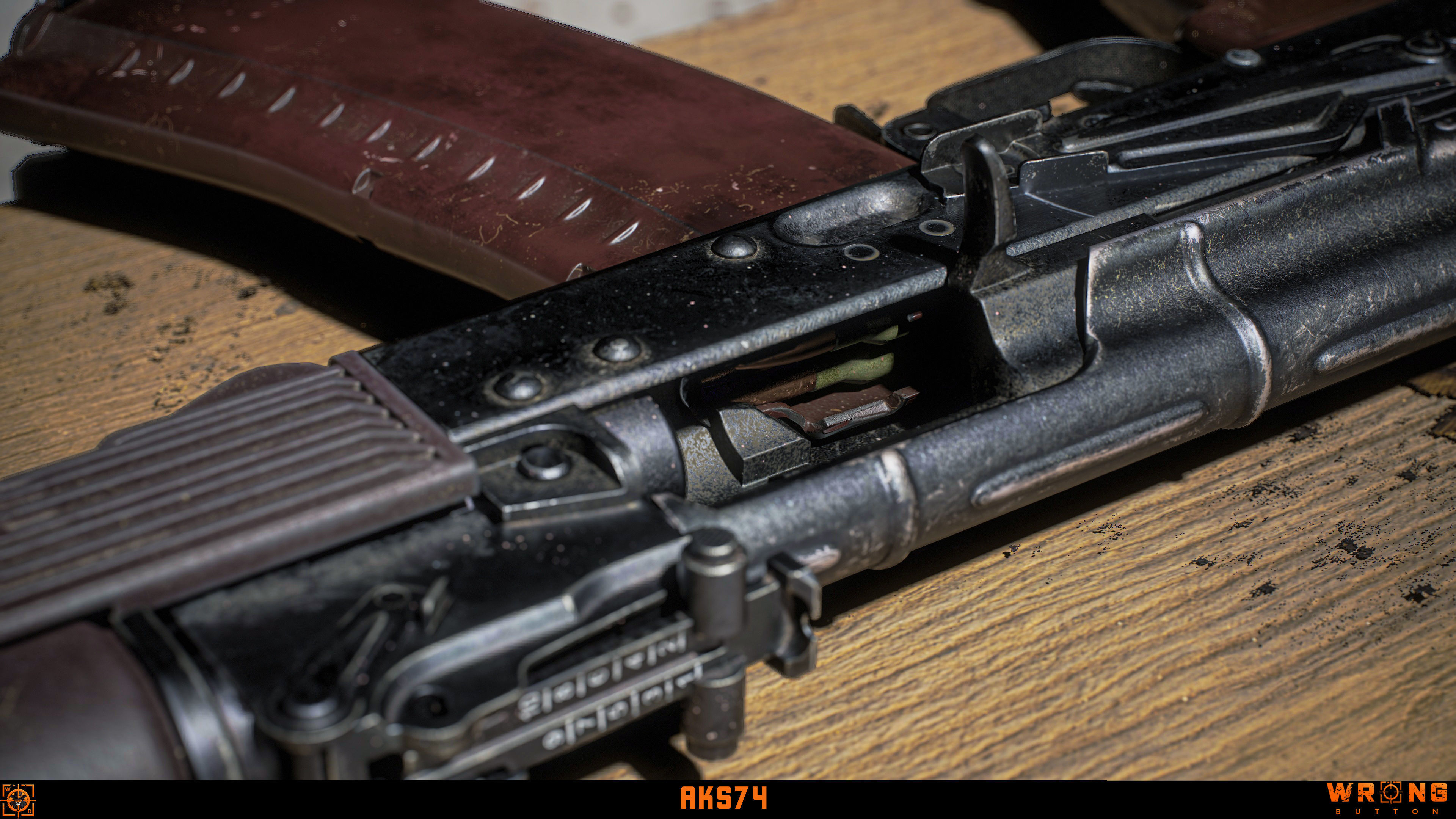 AKS74 Low-poly 3D model_6