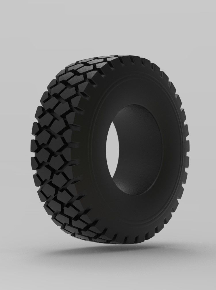 Mold for diecast military truck tire 1 Scale 1 to 25 3D print model_8