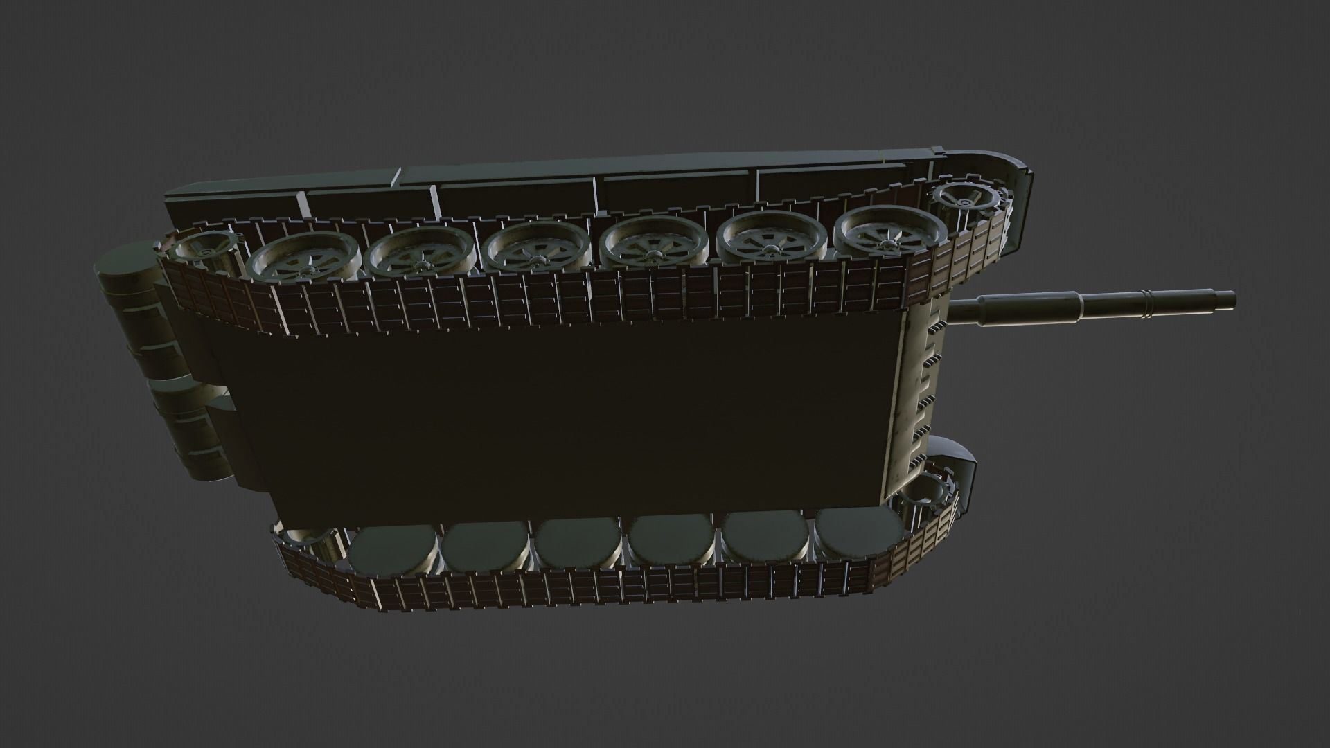 T-72 Tank Low-poly 3D model_8