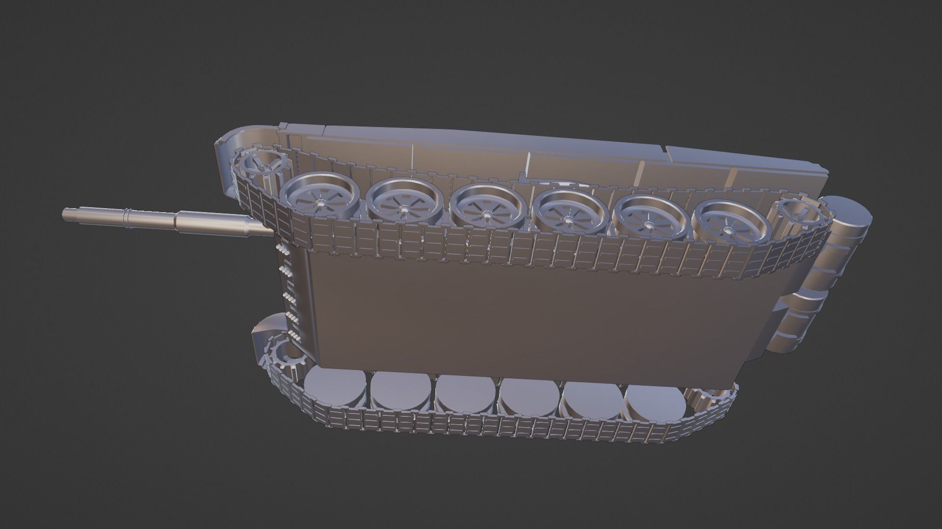 T-72 Tank Low-poly 3D model_15