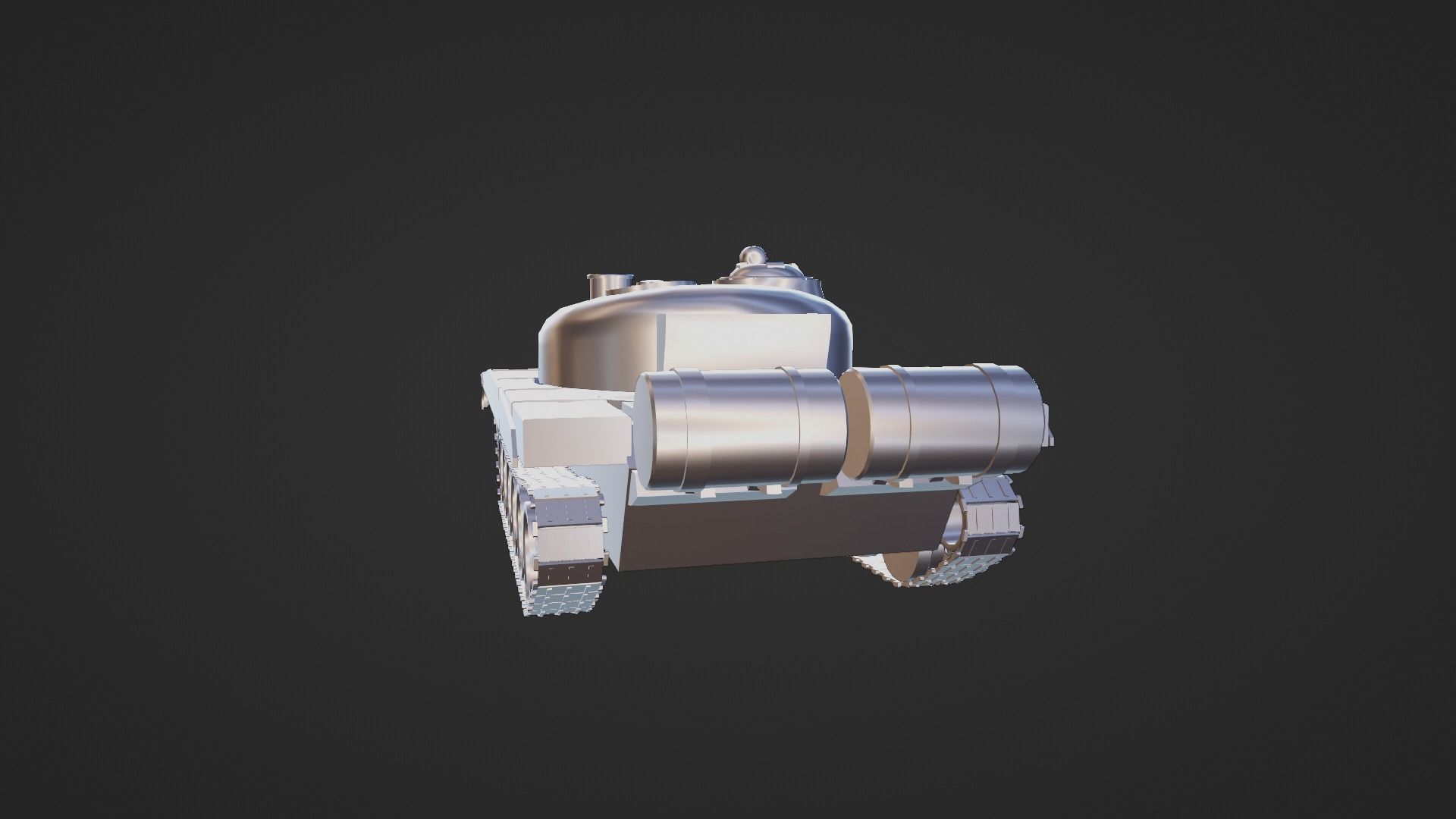 T-72 Tank Low-poly 3D model_11