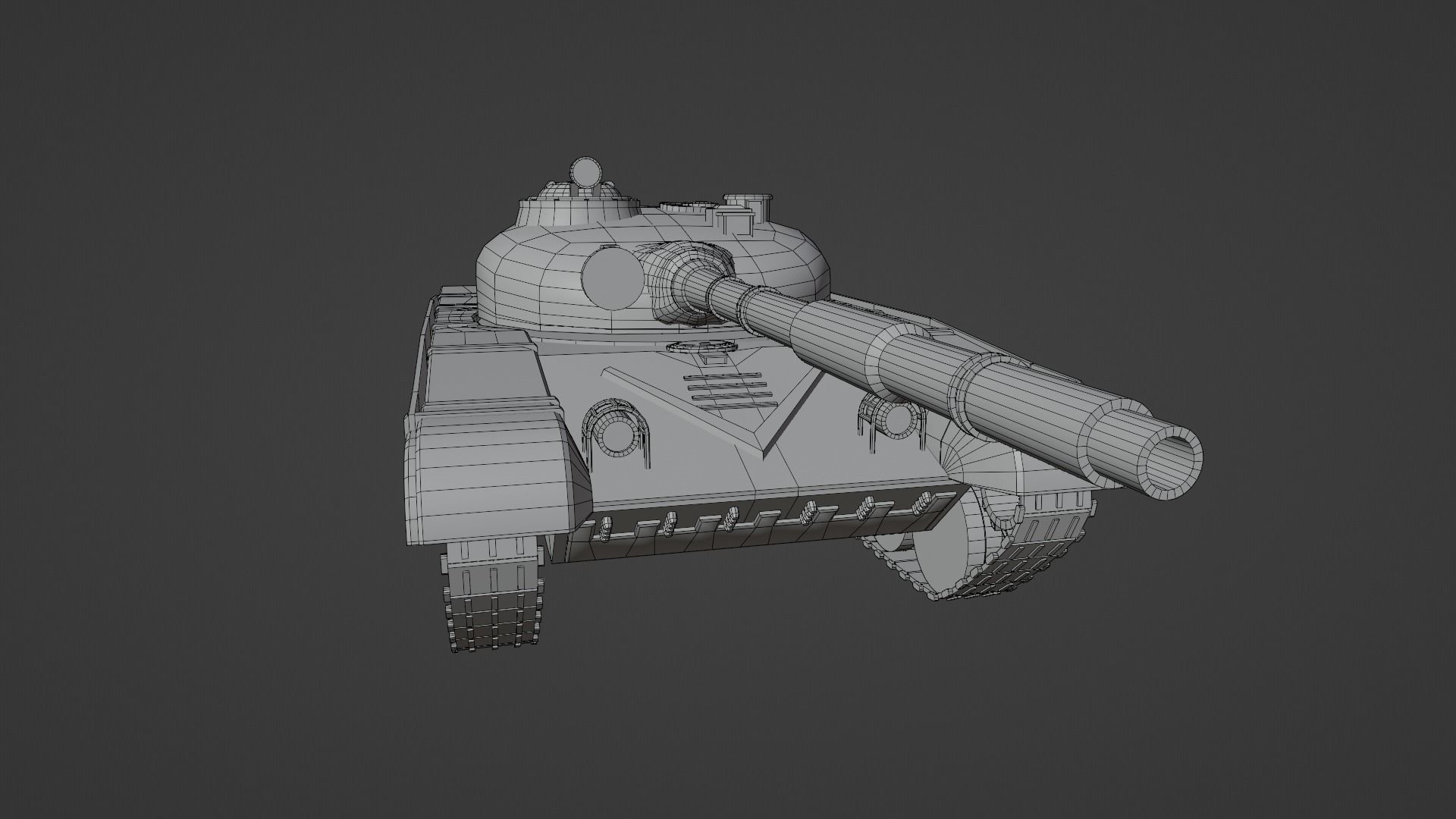 T-72 Tank Low-poly 3D model_20