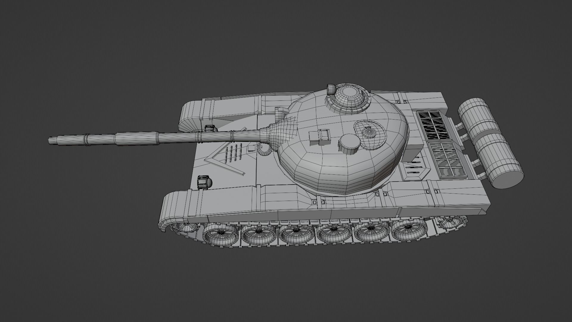T-72 Tank Low-poly 3D model_22