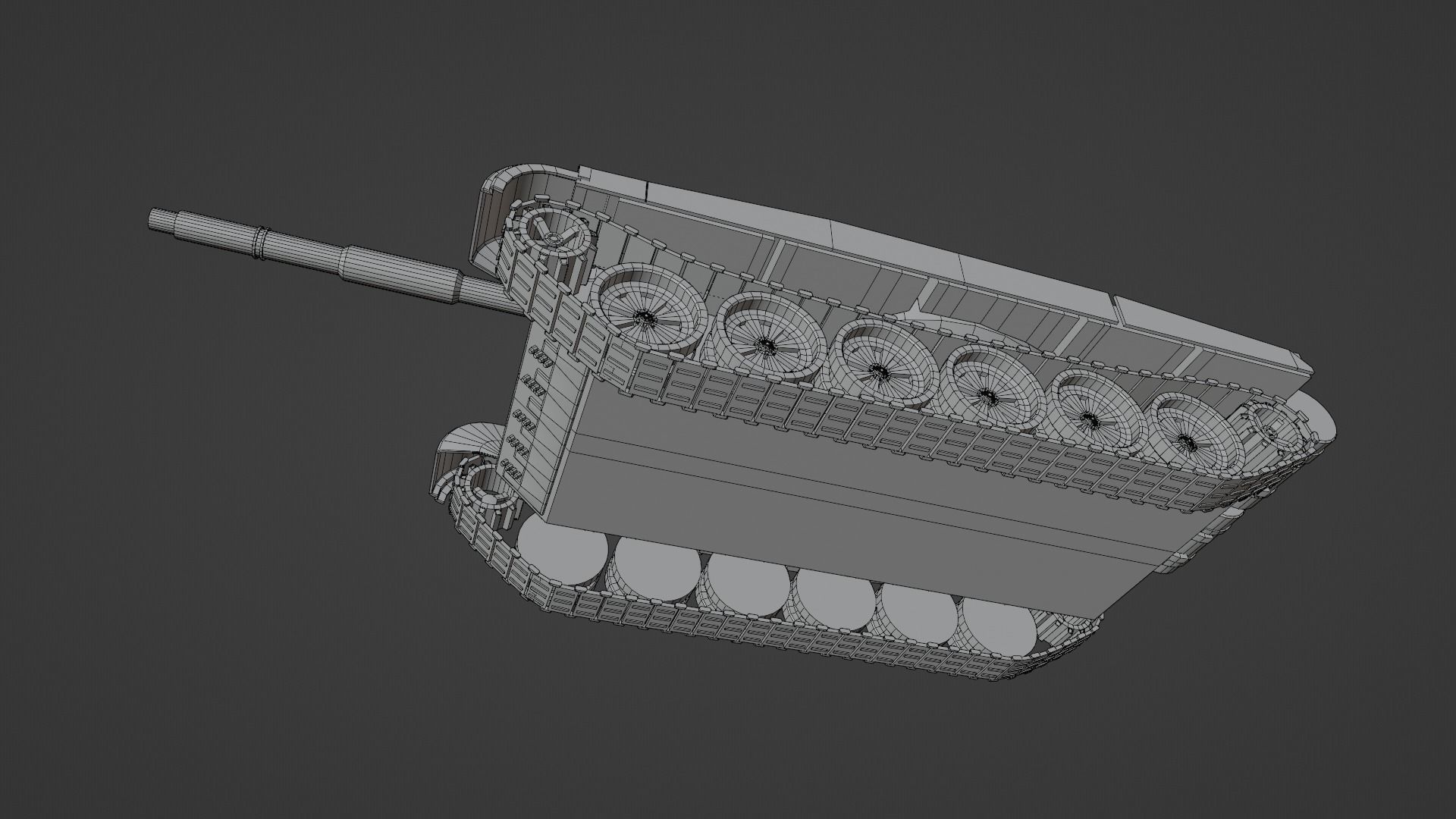 T-72 Tank Low-poly 3D model_21