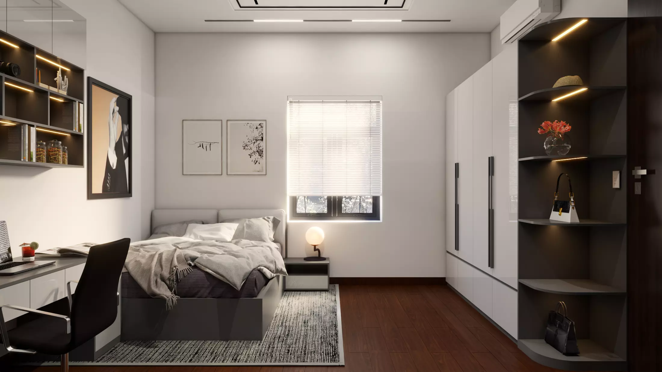 Modern bedroom Free 3D model