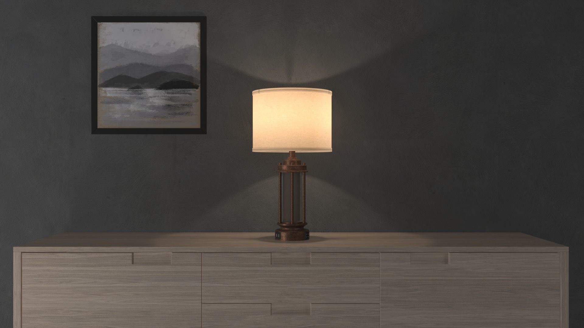  Table lamp 3D model_2
