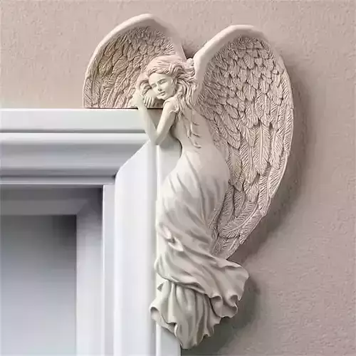 door picture frame angel  left and right model 3D print model