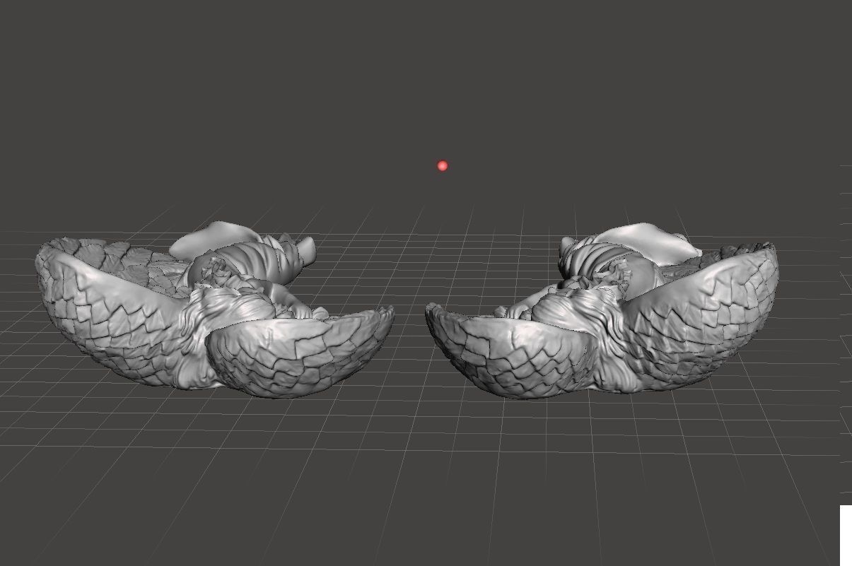 door picture frame angel  left and right model 3D print model_3