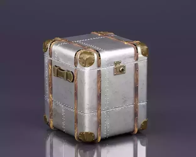 S00077 Vintage travel trunk