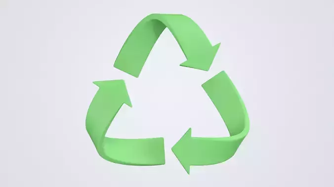 Recycle Sign 3D Icon