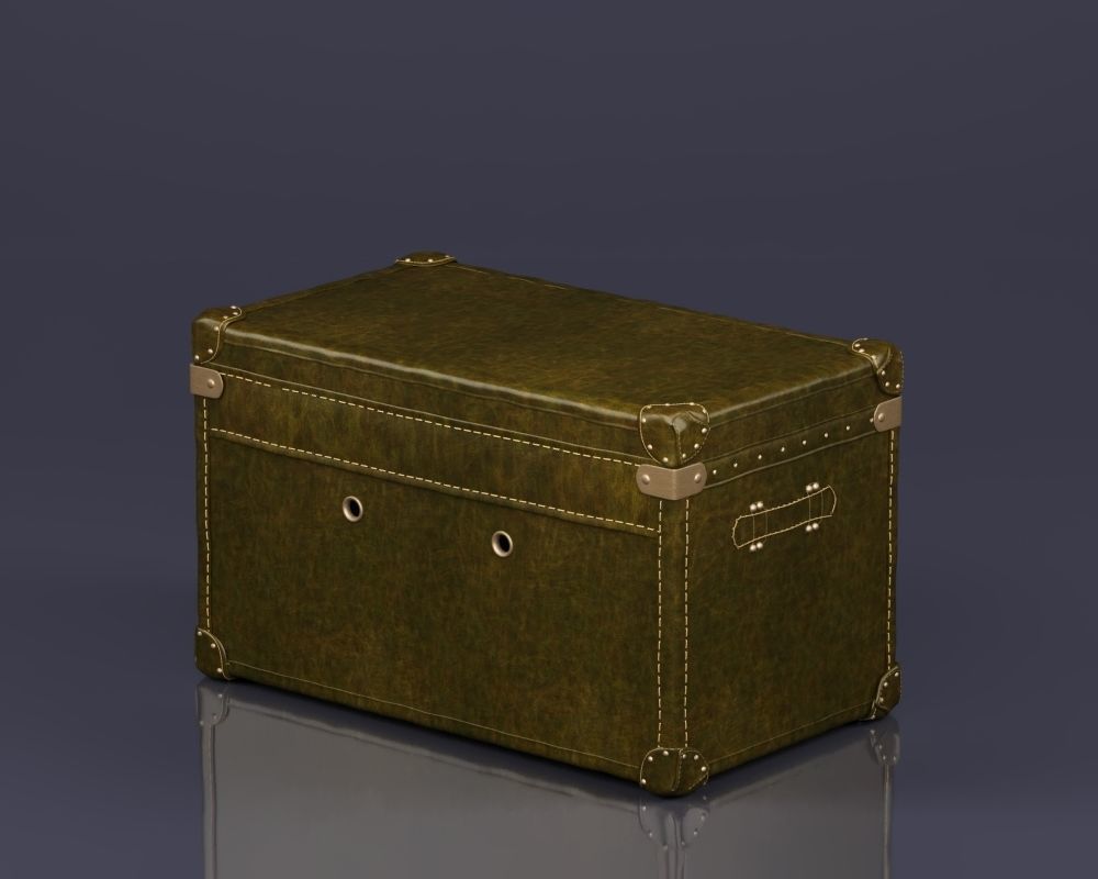 S00079 MAYFAIR STEAMER TRUNK Low-poly 3D model_4