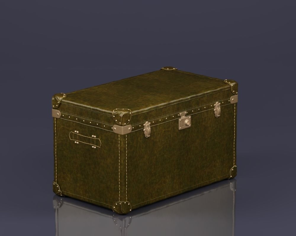 S00079 MAYFAIR STEAMER TRUNK Low-poly 3D model_12
