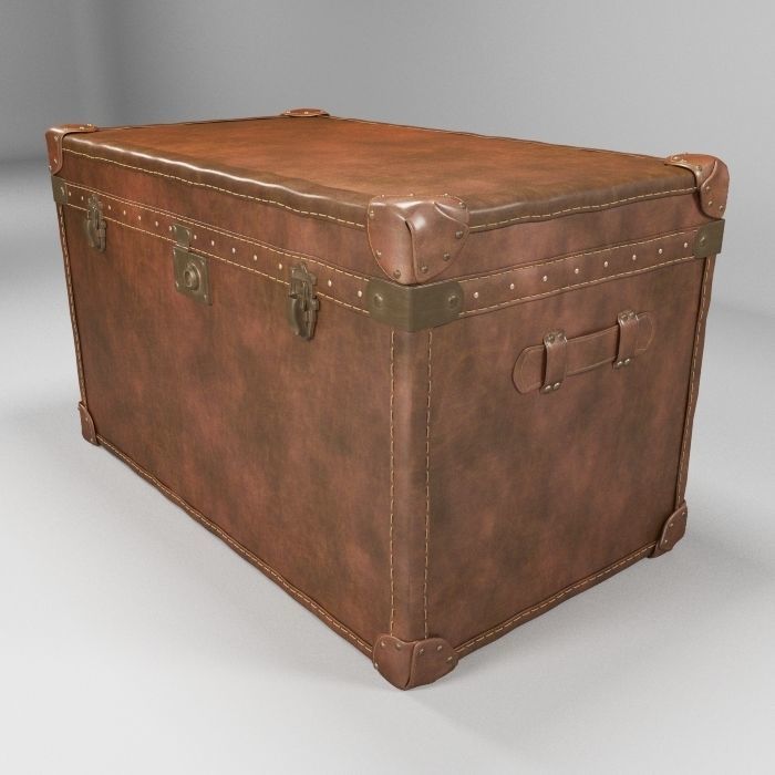 S00079 MAYFAIR STEAMER TRUNK Low-poly 3D model_3