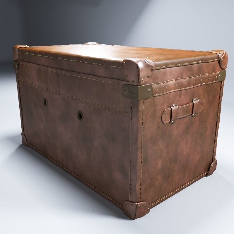 S00079 MAYFAIR STEAMER TRUNK Low-poly 3D model_1