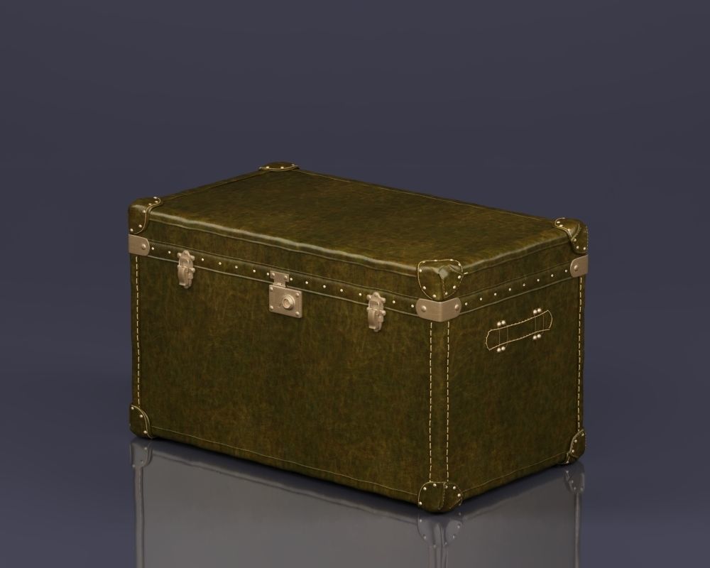 S00079 MAYFAIR STEAMER TRUNK Low-poly 3D model_10