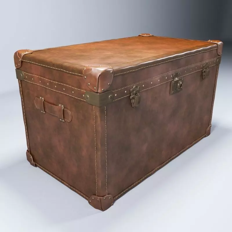 S00079 MAYFAIR STEAMER TRUNK Low-poly 3D model_0