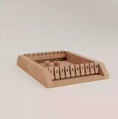 Shot The Box Game Low-poly 3D model