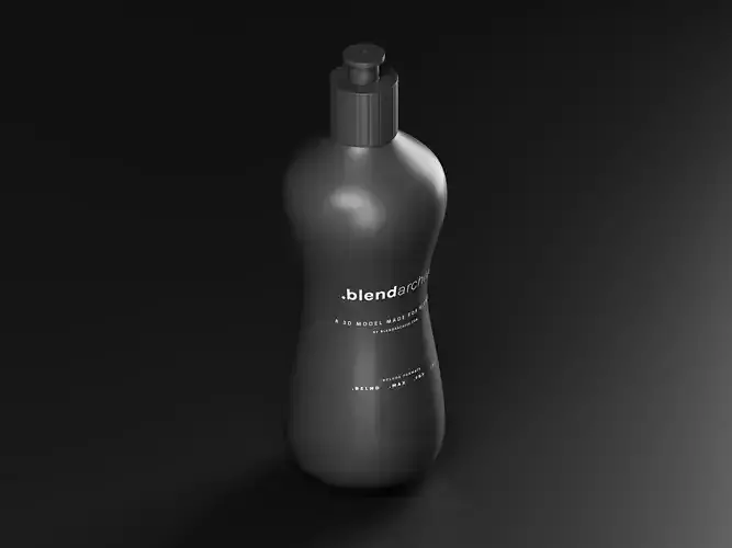 Black Cosmetic Bottle 3D Model