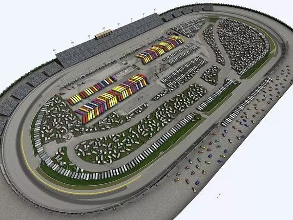 Milwaukee Mile Speedway Game Ready Low-poly 3D model_0