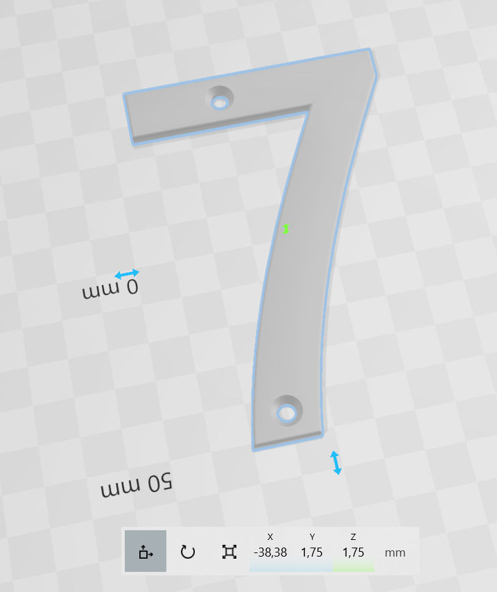 Number 7 3D print model_2