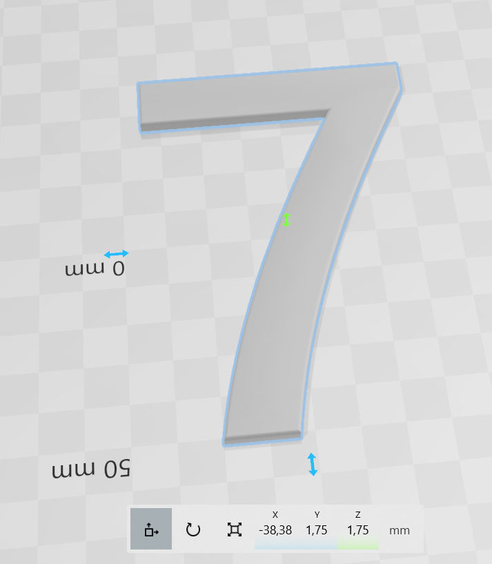 Number 7 3D print model_3