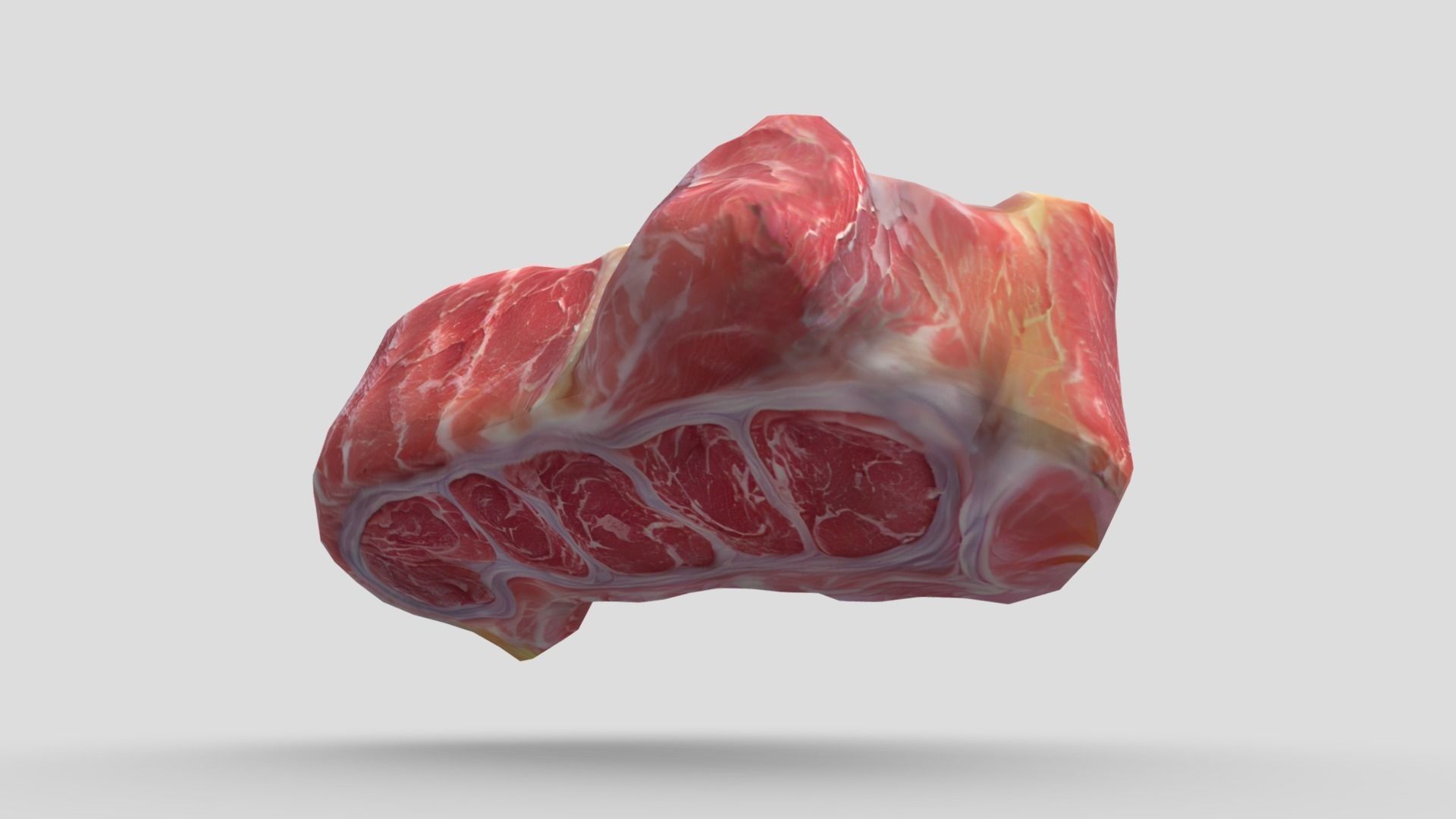 Raw Meat Low-poly 3D model_7