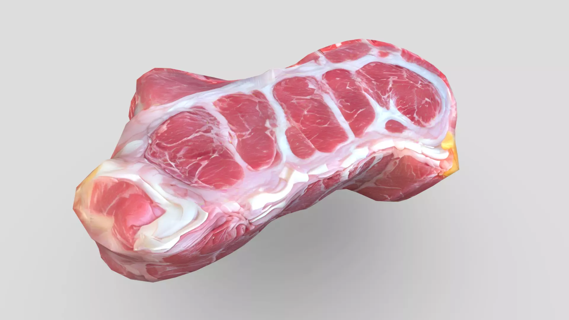Raw Meat Low-poly 3D model_0
