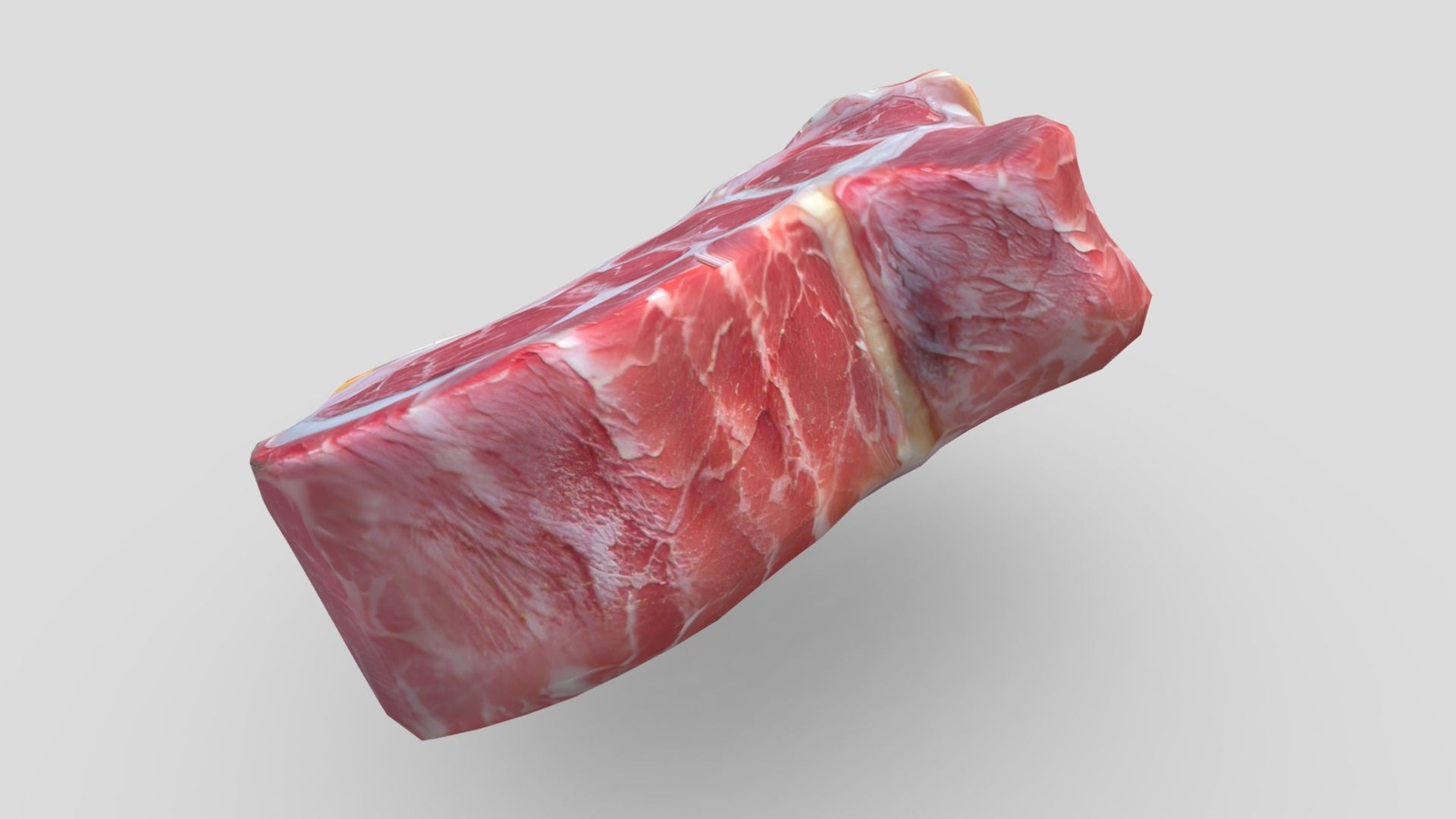 Raw Meat Low-poly 3D model_5